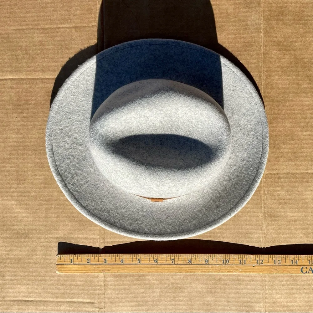 Will+Bear Gray Australian Felted Wool Fedora Hat Size Medium Unisex *Like New* - Picture 10 of 12